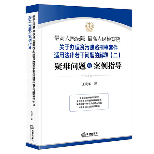 【签名版】最高人民法院 最高人民检察院关于办理贪污贿赂刑事案件适用法律若干问题的解释（二）疑难问题与案例指导    王晓东著 商品图10