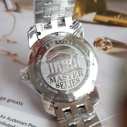 【99新】TITONI 梅花94788 S-747天文台认证自动机械机芯日期、星期、月份显示；月相40MM（男款）Master Series大师系列精钢180426NJ44 商品图7