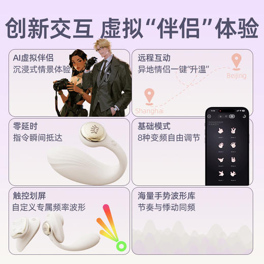 赫兹心选自由嗒DEYA穿戴遥控跳蛋电击吮吸震动玩具情趣女性用品自慰器 商品图7