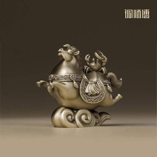 铜师傅《吉马》客厅桌面生肖马摆件吉祥物 家居装饰工艺品 商品图2