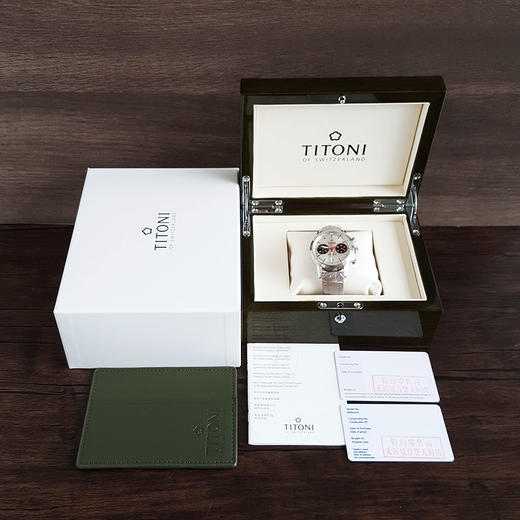 【全新】TITONI 梅花94020S-ST-680自动机械机芯日期显示、计时41MM（男款）HERITAGE 复刻系列精钢180426NJ54 商品图1