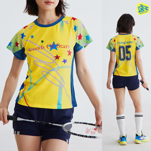 CryingCenter星星插肩短袖速干拼接球服 哭喊中心 商品图1