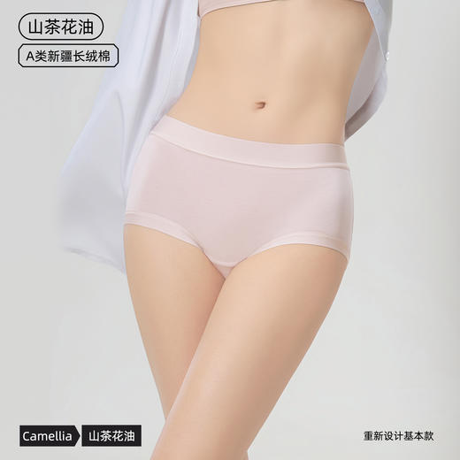 QIUBAN秋板A类棉莫山茶花内裤 无痕轻盈无束缚 M70 商品图0