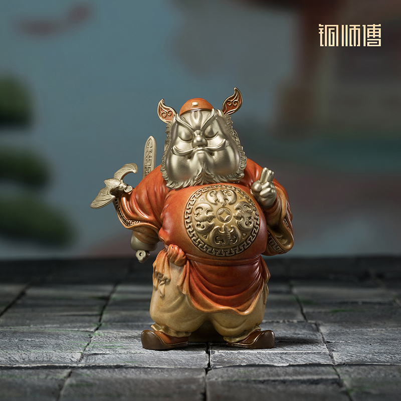 铜师傅《钟馗送福》客厅桌面铜摆件电视柜家居装饰礼物