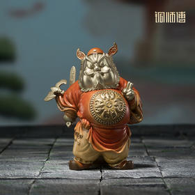 铜师傅《钟馗送福》客厅桌面铜摆件电视柜家居装饰礼物