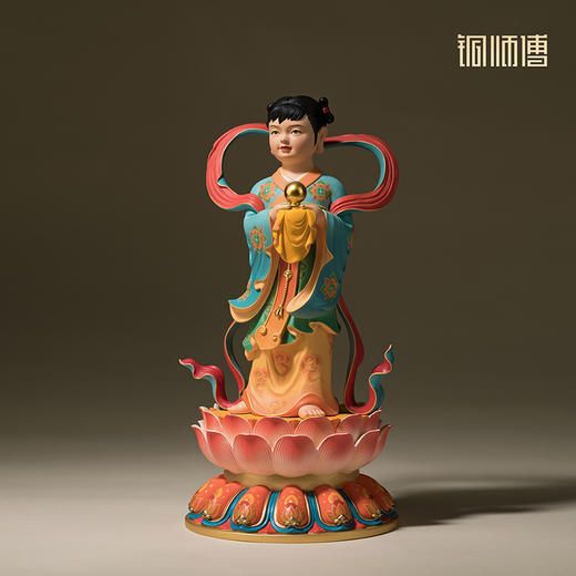 铜师傅《金童玉女》客厅桌面中式铜摆件 家居吉祥装饰工艺品礼物 商品图2