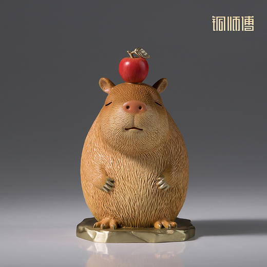 铜师傅《心平气和》卡皮巴拉客厅桌面铜摆件 家居治愈情绪摆件 商品图1