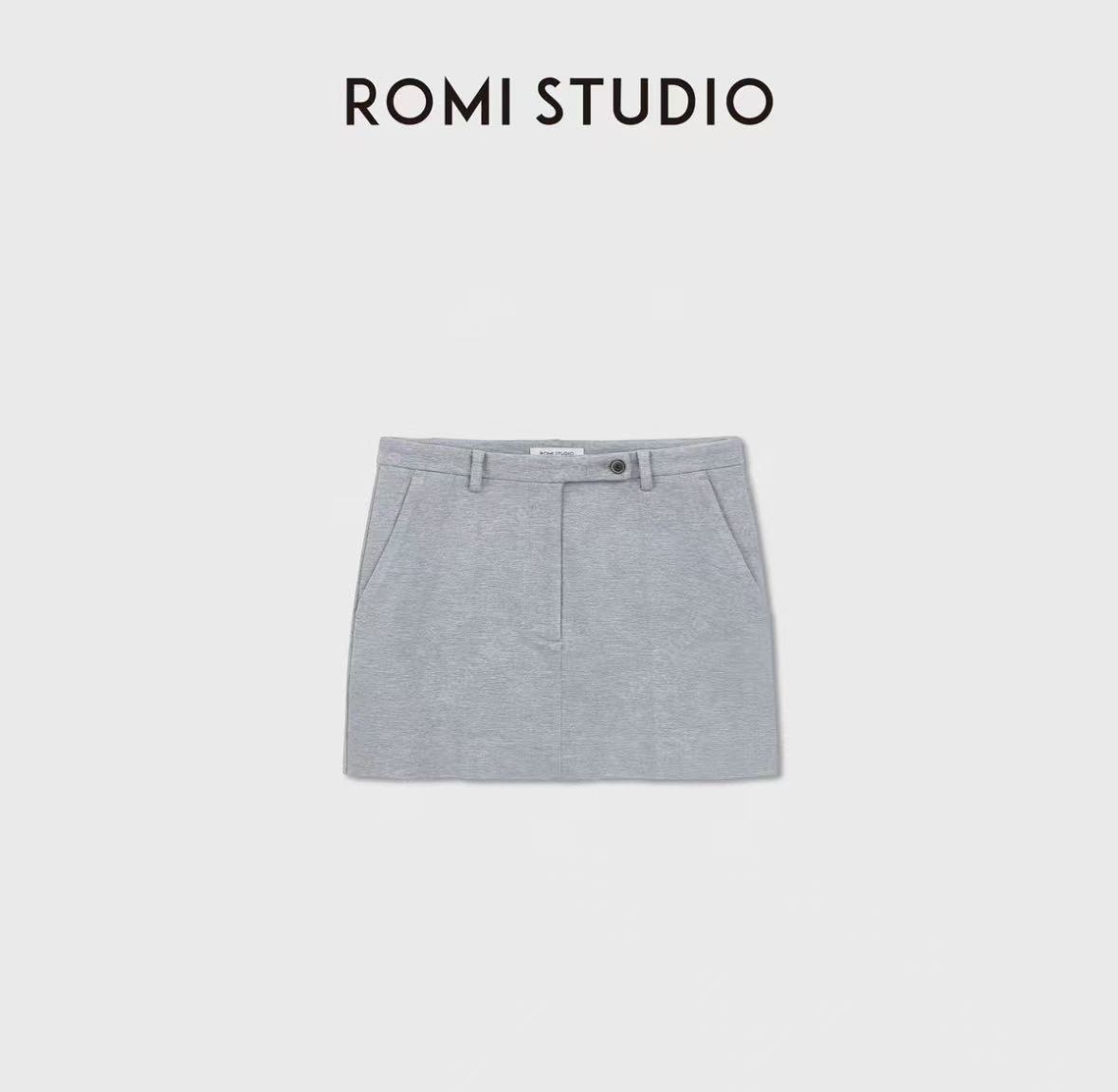 ROMI STUDIO“简约优雅”柔软细腻凹凸纹理短裙RWDWXG2102