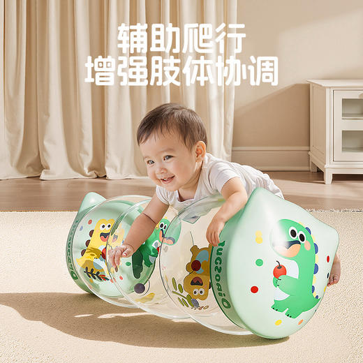 【29.9 早教益智 ❗感统训练】充气滚筒pvc婴幼儿步行器爬行训练带铃铛早教益智玩具 商品图1