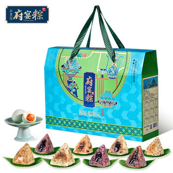 鲜品屋粽状元端午粽子礼盒1390g 12粽8味2海鸭蛋团购送礼 【万人团】 商品图6