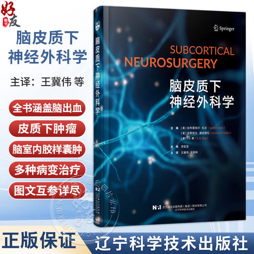 脑皮质下神经外科学 王冀伟 王明栋 主译 全书涵盖脑出血、皮质下肿瘤、脑室内胶样囊肿等多种病变 神经外科 辽宁科学技术出版社 商品图0
