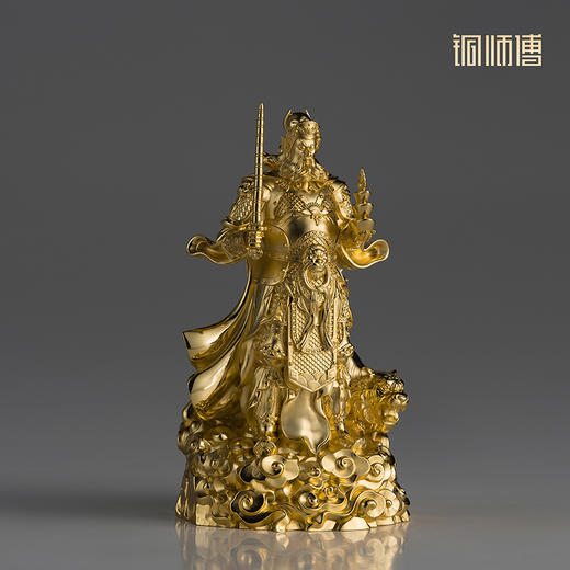 铜师傅 见微系列《玄坛神威》武财神赵公明紫铜摆件 家居工艺品 商品图1