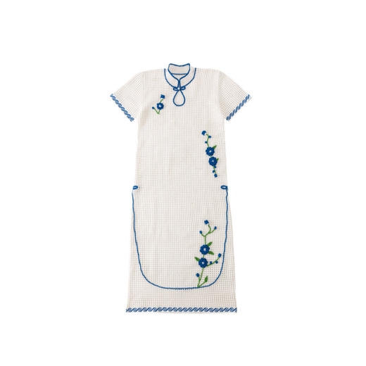 苏苏姐家只此青花旗袍裙手工diy衣服钩针蕾丝线编织毛线团材料包 商品图4