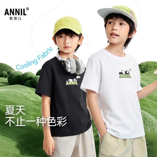 男女童圆领短袖针织衫夏季新款安奈儿童装EM621622 商品图1
