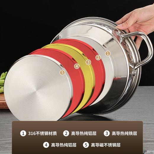 浮士德 德比星钻三层蒸锅 HG-1056 不锈钢蒸锅加厚大号 商品图5