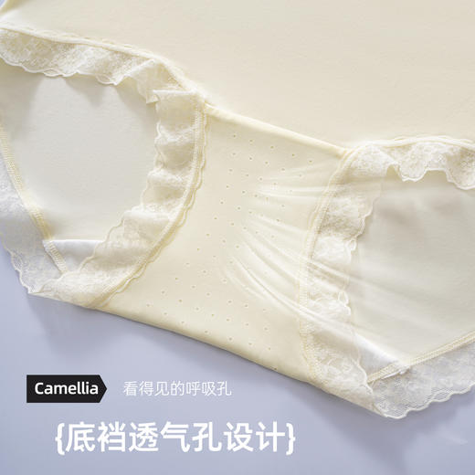 10条礼盒装！【梦惠妮 10A冰核氧肌呼吸内裤】蕾丝透气 超透薄丝滑 透气孔 聚乳酸加长内裆  快速吸湿  高弹柔软不紧绷   #M663 商品图6