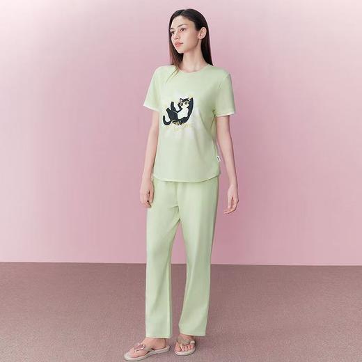 【内衣店庆提前购】【一口价】【洋甘菊凉感棉】3楼安莉芳芬狄诗随性放松圆领套头女士家居服套装FL00749吊牌价799元现价499元 商品图1