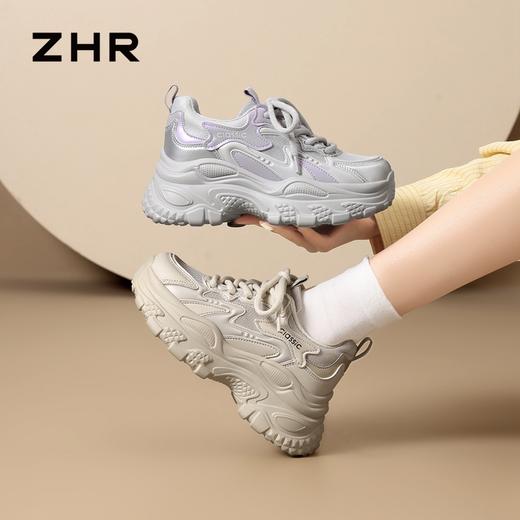ZHR则则户外休闲鞋女2026春季新款厚底软底登山鞋透气轻便运动鞋老爹鞋 商品图6