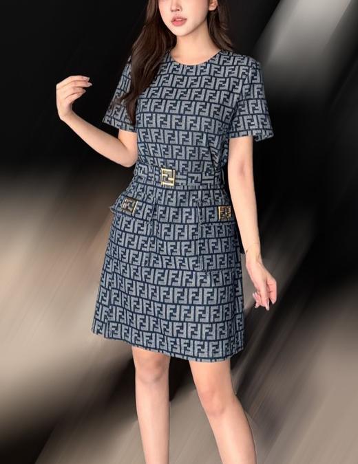 女款提花牛仔连衣裙la011 商品图3