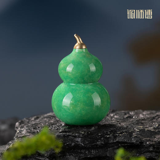 铜师傅《七彩葫芦》桌面铜摆件 家居装饰工艺品礼盒挂件 商品图3
