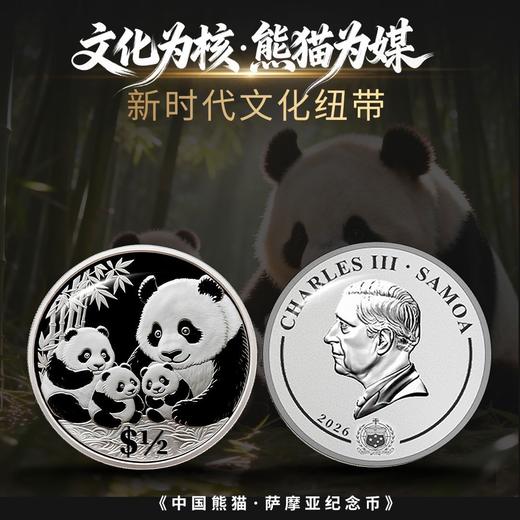 2026国际版熊猫币 英联邦官方授权 德国MDM钱币发行 中国熊猫·萨摩亚纪念币（纪念版）采用特殊卡封装帧 商品图1