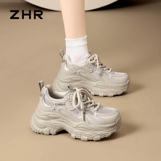 ZHR则则户外休闲鞋女2026春季新款厚底软底登山鞋透气轻便运动鞋老爹鞋 商品图5