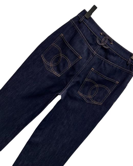 女款书包扣刺绣牛仔长裤la025 商品图2