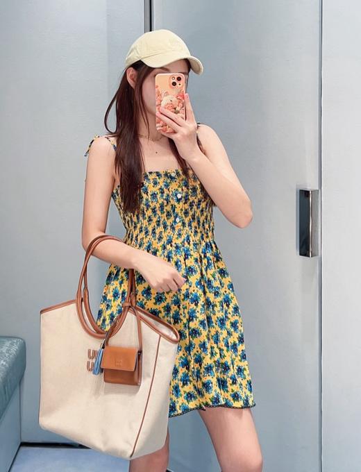 女款丝质碎花吊带背心裙ji017 商品图3