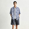 Schenvega情侣小马格子印花短袖衬衣 减龄穿搭 拿捏职场 松弛度假 男女同款 ELXM99-CY669 商品缩略图10