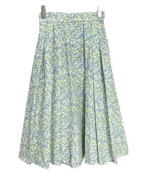 女款碎花高腰百褶半身裙la020