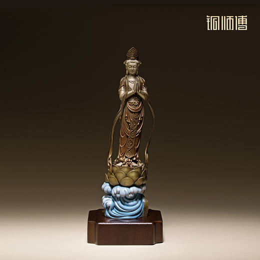 铜师傅 见微系列《慈航普度》客厅观世音菩萨青铜摆件 家居工艺品 商品图2