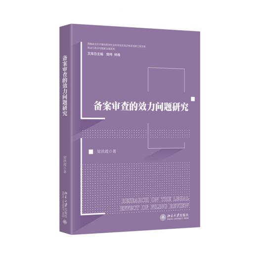 备案审查的效力问题研究 梁洪霞 著   北京大学出版社 商品图0