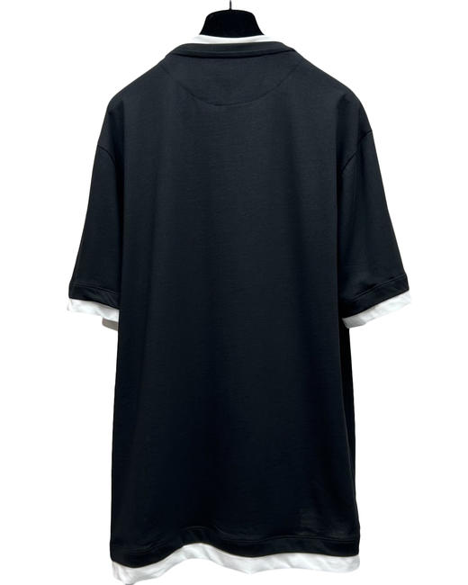 男款双层假两件短袖T恤he020 商品图1