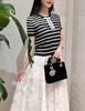 女款条纹针织镂空上衣he010 商品缩略图2
