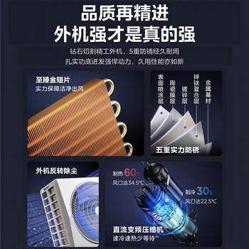 美的空调 京绽Pro 1.5匹挂机 变频冷暖 新一级变频壁挂式空调 全域扫风 KFR-35GW/MJ1P 商品图4