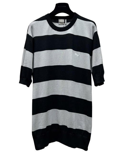 男款logo刺绣针织短袖T恤he010 商品图0