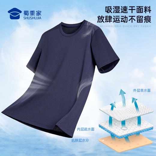 【冰导夏季体能训练短袖短裤】训练运动圆领短袖干爽透气休闲半袖T恤TZ610/KZ604/TZ610 商品图1