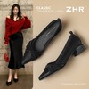 ZHR法式蝴蝶结尖头粗跟单鞋女2026新款显高显瘦优雅气质浪漫女鞋 商品缩略图1