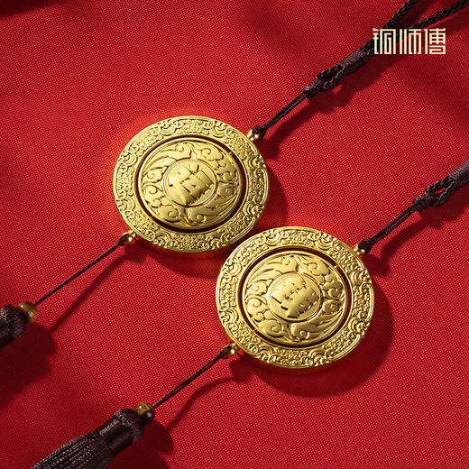 铜师傅《转大运》《赚大钱》客厅桌面铜挂件 送礼解压装饰工艺品 商品图0