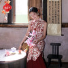 逸红颜《枫宁》2026年夏新款东方含蓄胭脂花枝印花人棉港风旗袍女 商品缩略图1