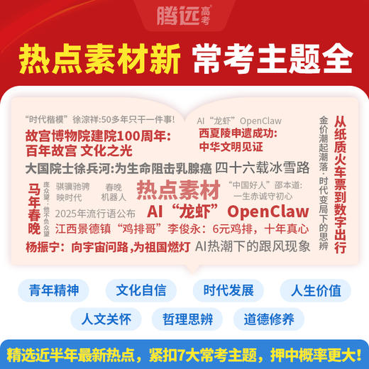 万唯2026高考作文热点素材作文辅导书冲刺必备提分技巧写作技法 商品图3