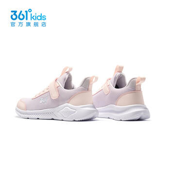 361°儿童运动鞋男女童(3-12岁)防撞鞋头密网休闲跑鞋 紫 35 商品图4