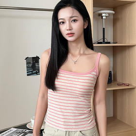 芬腾 莱赛尔冰感乳胶杯条纹背心 显瘦 免穿bra 5色可选 669