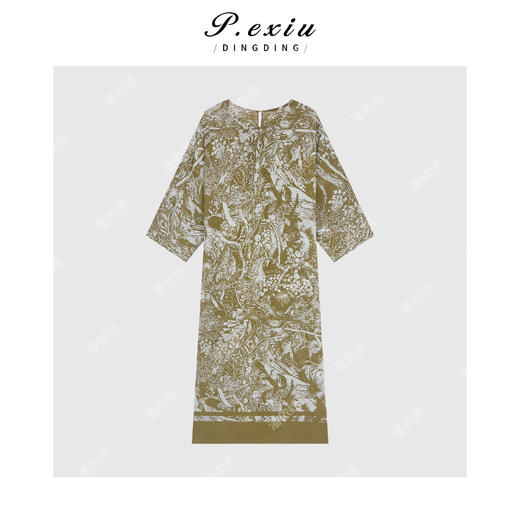 PanYiXiu/潘依绣100%桑蚕丝轻奢国风高级感连衣裙 W-62730 商品图1