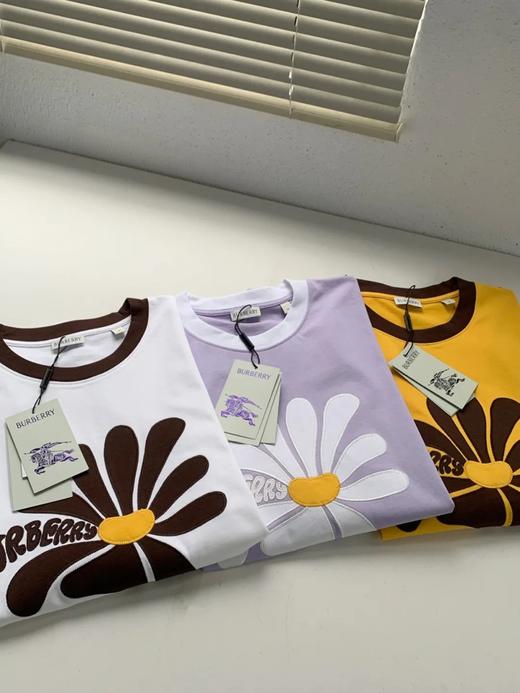 【xjwm1】情侣撞色圆领雏菊贴布绣圆领短袖T恤！！ 商品图1