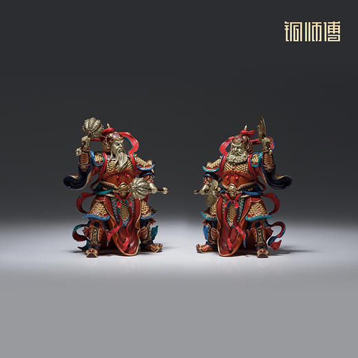 铜师傅 见微系列《门庭永固》客厅门神铜摆件 家居装饰工艺品 商品图4