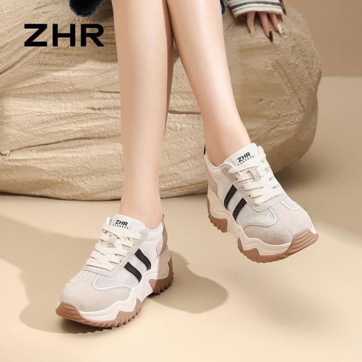 【7.5CM】ZHR内增高德训鞋网面透气阿甘鞋夏季新款轻便小个子女鞋 商品图5