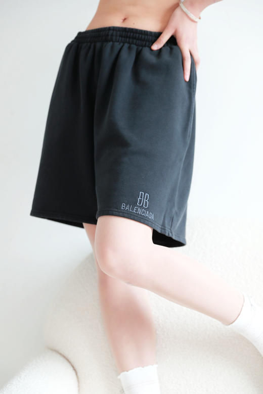 五分大短裤，重工刺绣工艺。大毛圈内里松紧腰身户外短裤E042286 商品图13