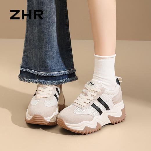 【7.5CM】ZHR内增高德训鞋网面透气阿甘鞋夏季新款轻便小个子女鞋 商品图7