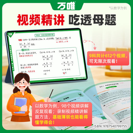 万唯中考解题方法小四门基础知识点手册母题大招提分笔记思维导图七八九年级语文数学英语物理化学政治历史地理生物万维官方旗舰店 商品图4
